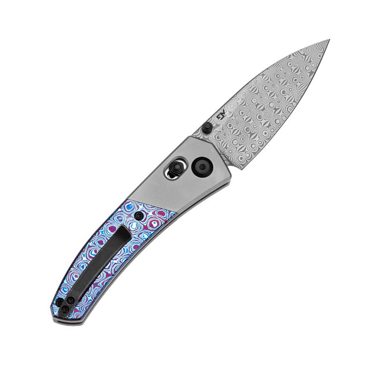 Kansept Dako - Damascus Blade - Titanium - Timascus