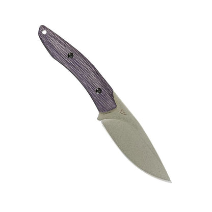 Apophis Fixed Blade - Purple Micarta - S35VN Stone Wash