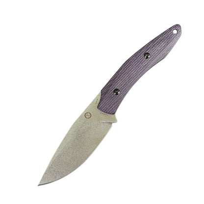 Apophis Fixed Blade - Purple Micarta - S35VN Stone Wash