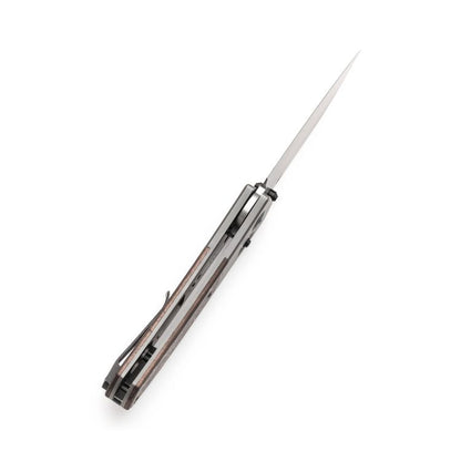 Kansept Dako - S35VN Stone Washed Blade - Titanium - Copper Carbon Fiber