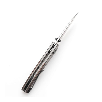 Kansept Dako - S35VN Stone Washed Blade - Titanium - Copper Carbon Fiber