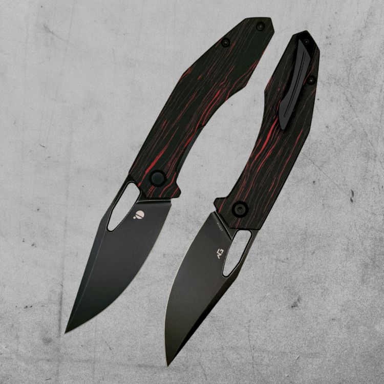 Exclusive Orbital Callisto - Black coated blade and hardware. Pocket Knife