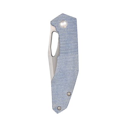 Orbital Knives Callisto in Blue Micarta Closed - Show side